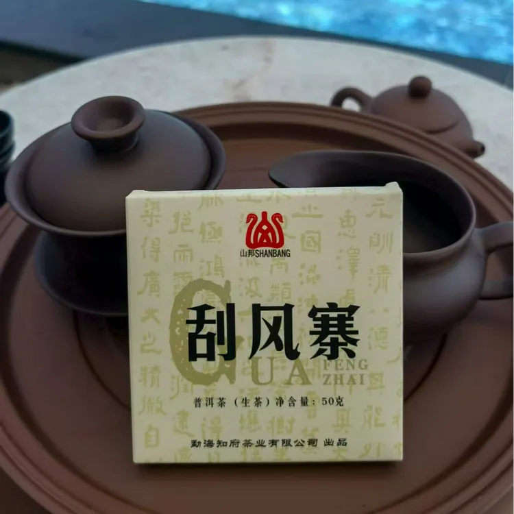 普洱茶生茶刮风寨云南大叶种晒青茶旅行经济装