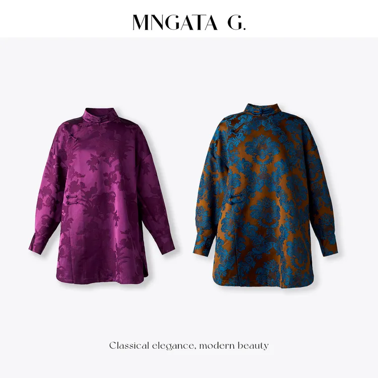 MNGATA G.宫小妍【壁上观】新中式中国风休闲百搭秋冬上衣5122638