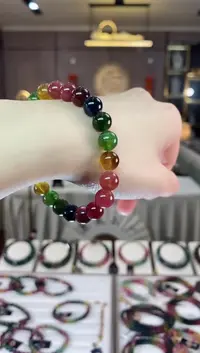 【闪购商品】碧玺单圈手串8mm+未镶嵌一物一证dan