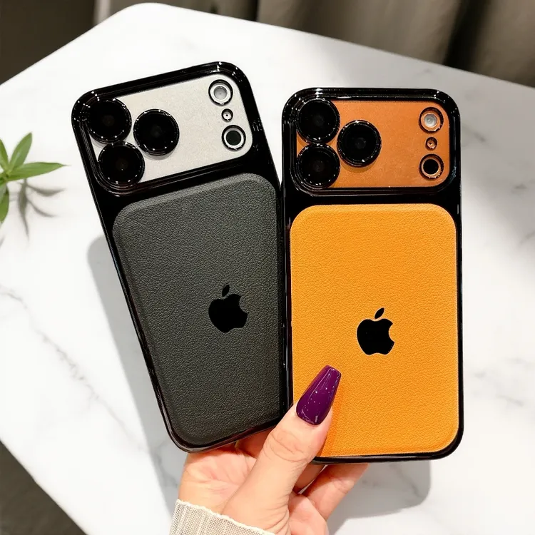 新款苹果17手机壳16pro超薄全包皮纹15promax高级纯色防摔壳适用