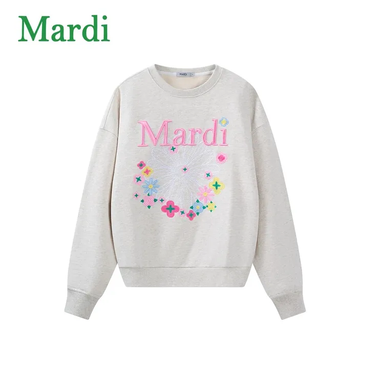 Mardi秋冬新款经典小雏菊ins风刺绣卫衣女士秋季上衣MWY2612992