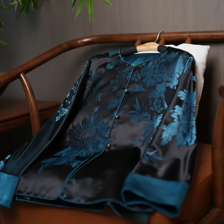 『 静谭』新中式桑蚕丝国风外套DHWW6162