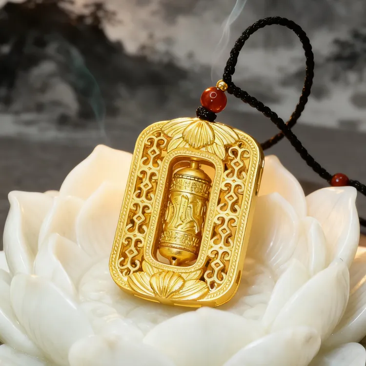 合金吊坠 【正品】霸气可旋转六字真言吊坠精美雕刻男女不掉色商品图