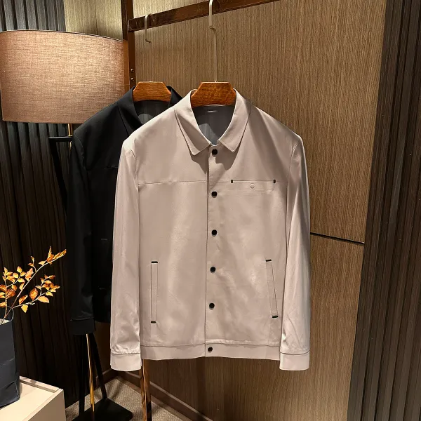 【老钱味 轻商务型男】2025秋装新款男士纯色百搭翻领夹克外套男装