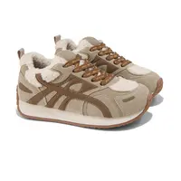 琥珀流光加绒德训鞋2025冬季新款时尚百搭休闲厚底女鞋