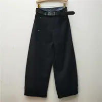 娟儿家秋季新款女弯刀裤高腰直筒阔腿显瘦休闲长裤