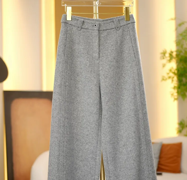 长裤加厚790g保暖显瘦垂感直筒裤