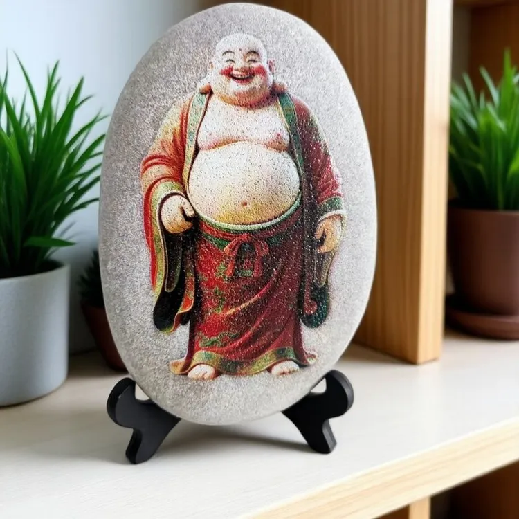 佛像弥勒佛大肚佛笑口常开佛神像招财进适合家里禅意茶室布置物件