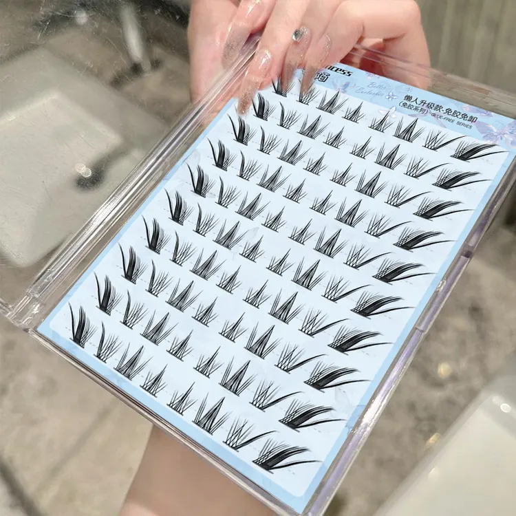 嫁接感梦中情睫!小天才狐系斜飞假睫毛日常上镜仿真自然D翘高质感