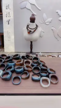 未镶嵌戒指和田玉（糖玉）V154马鞍戒指18