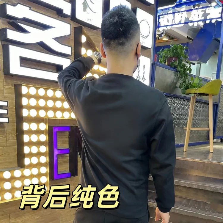 秋冬新款潮牌男士卫衣个性创意印花长袖休闲华棉修身圆领潮流