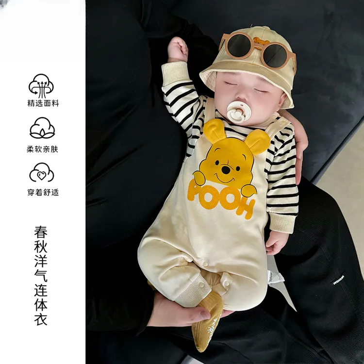 MK&UR.BV婴儿春夏衣服薄款连体衣春季男儿童春装外出服婴幼儿开春
