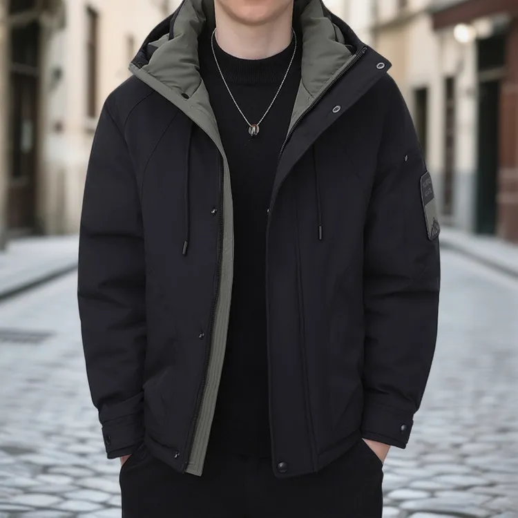 羽绒服男款爆款2025新款正品外套新国标高品质白鸭绒连帽保暖潮流