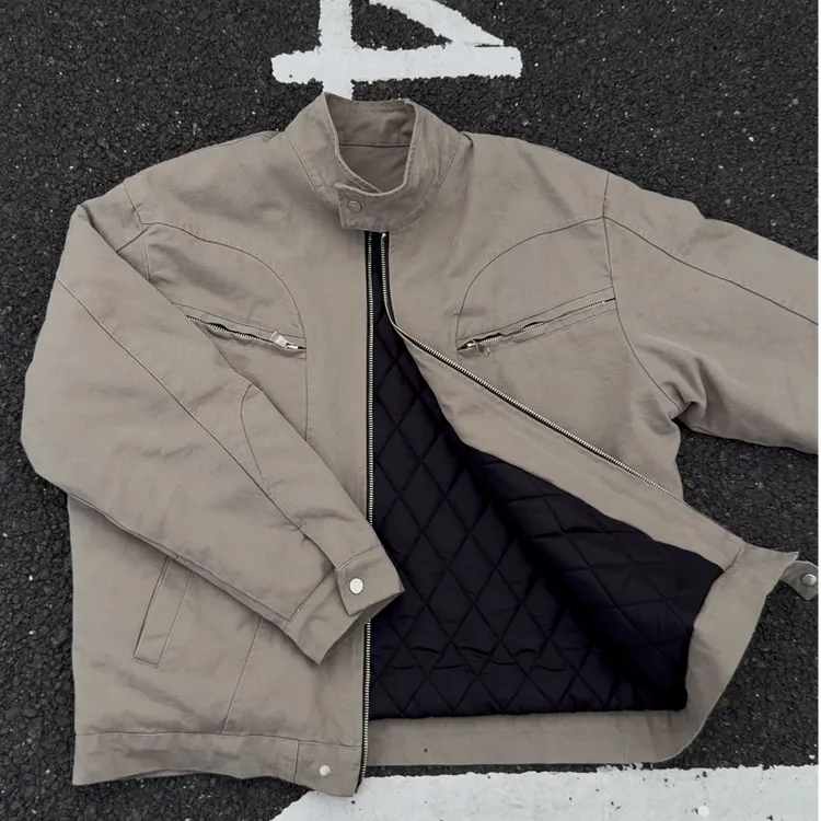 【加棉】秋冬新款哈灵顿棉服男士冬季外套夹克外套水洗立领痞帅休闲