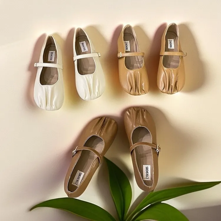 软底不累脚平底女单鞋奶奶鞋复古玛丽珍新款百搭配裙子舒适豆豆鞋