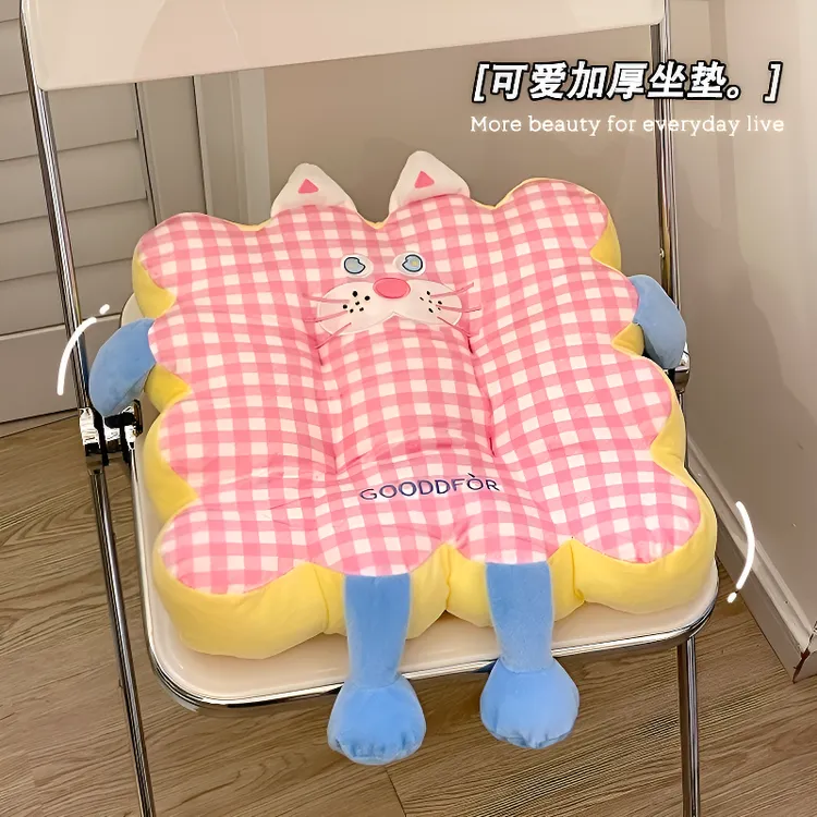 格子坐垫椅子垫久坐不累防屁股痛学生教室宿舍办公室加厚软垫子gh