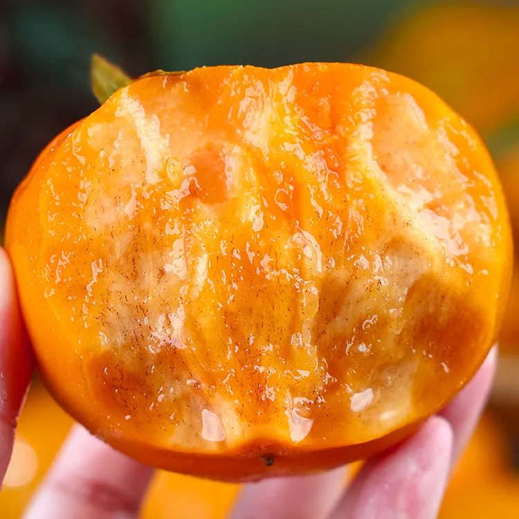 【收到直接吃不涩口】陕西阳丰脆柿冰糖心巧克力脆柿脆甜柿子无核