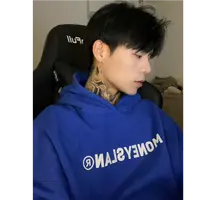 MO家！阿饱188Z！字母印花连帽加绒卫衣男女同款百搭