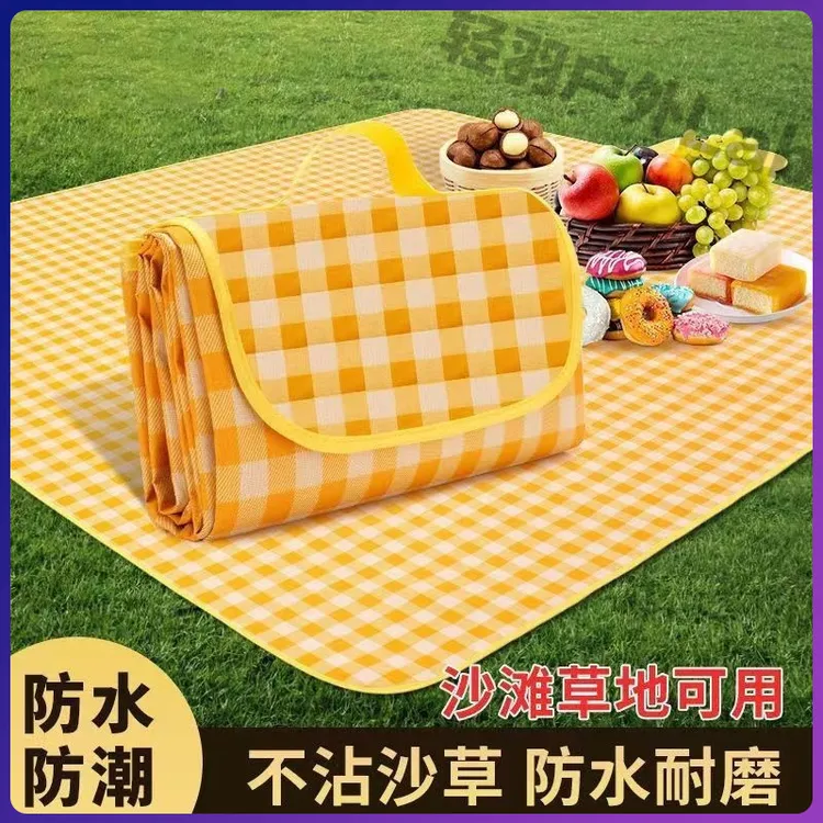 户外露营郊游野餐垫便携可手提防水防潮野餐布可折叠野餐垫子批发