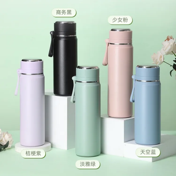 316不锈钢简约大容量真空杯盖学生男女便捷车载保温杯户外