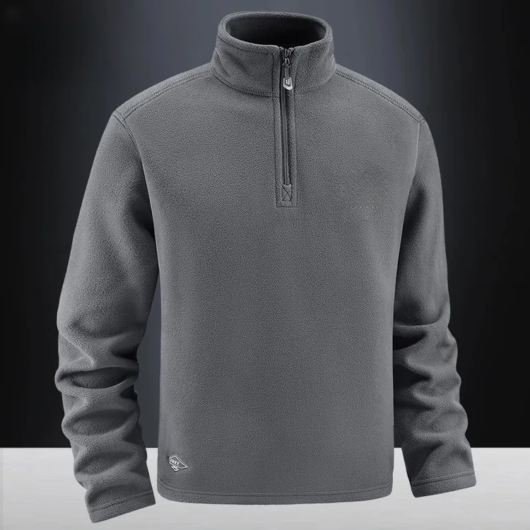 狼族纪元男士摇粒绒卫衣秋冬季休闲宽松保暖打底衫立领抓绒衣外套