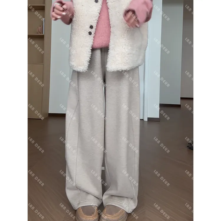 JIUJIU【轻松步调】时尚百搭宽松慵懒风简约垂感秋冬休闲裤女