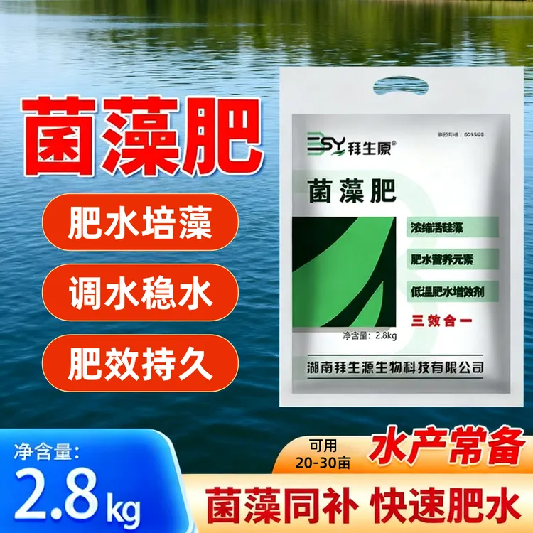 拜生原菌藻肥培菌培藻低温肥水稳水抑制青苔菌藻浓缩硅藻水产养殖
