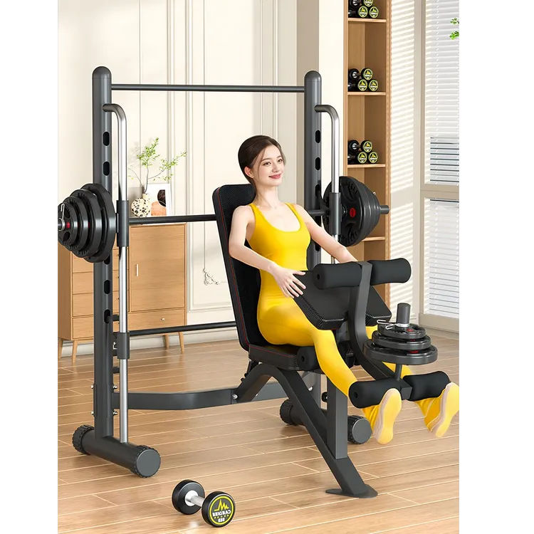 爱宸史密斯深蹲卧推一体架杠铃保护架家用多功能举重床力量训练器