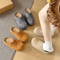 2025休闲穆勒大头懒人松糕小个子增高一脚蹬厚底包头半拖勃肯鞋女