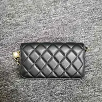 姝宴真皮女包小钱包黑色