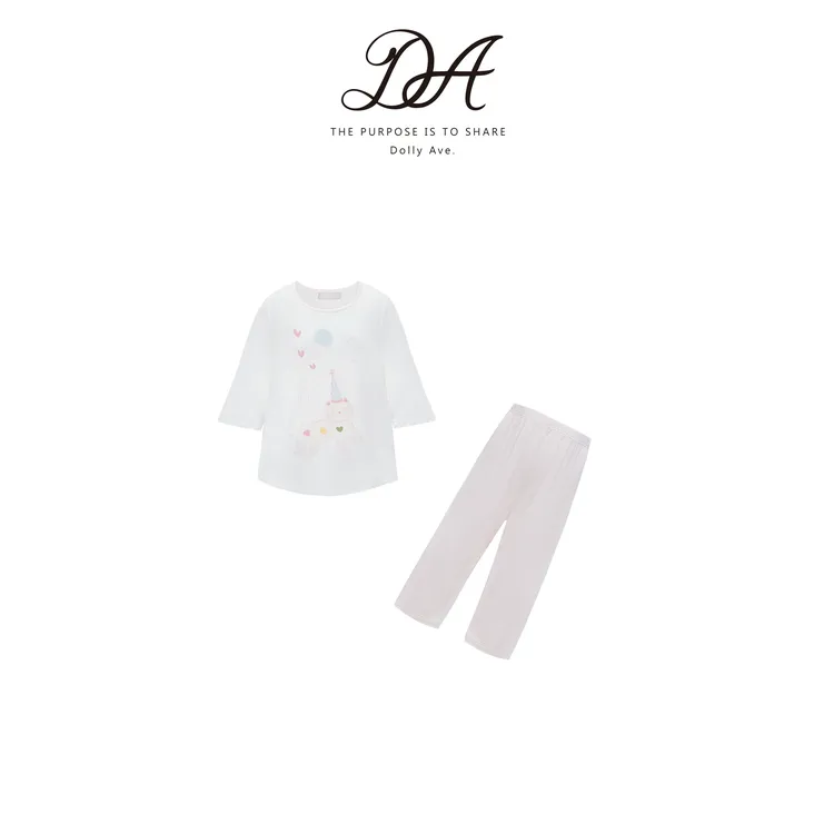 【现货】Dolly Ave 排汗睡眠衣 莫代尔甜美舒适7分裤袖家居服套装