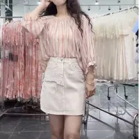 【AS•原创设计】NN229新款粉条纹设计感慵懒风小衫百搭休闲洋气气质