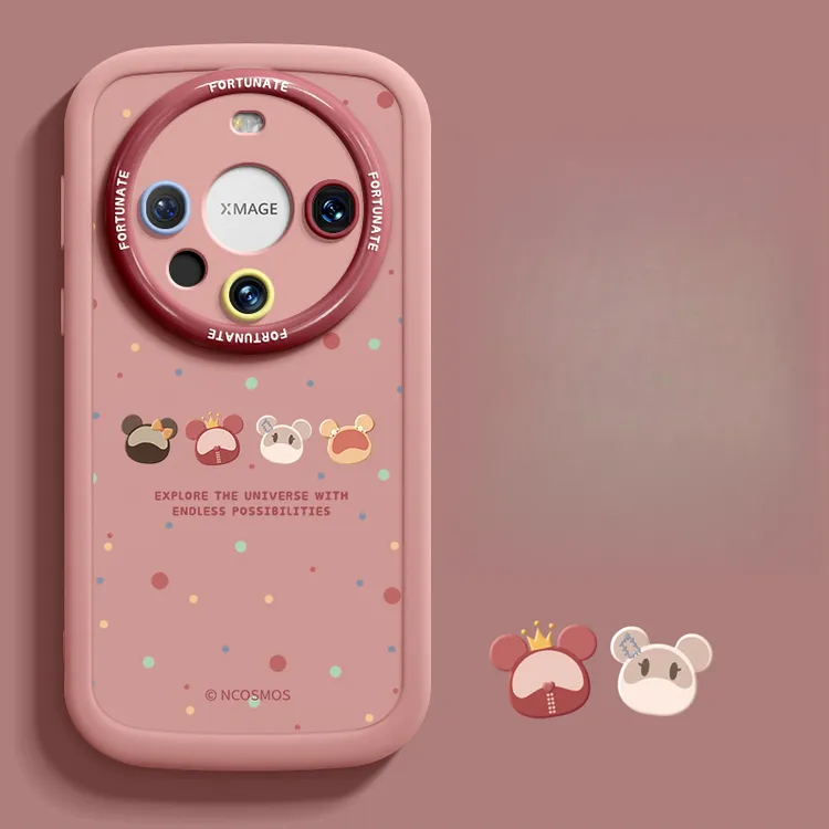 卡通小熊ins适用华为mate70ins手机壳新款m80硅胶全包防摔高级p80