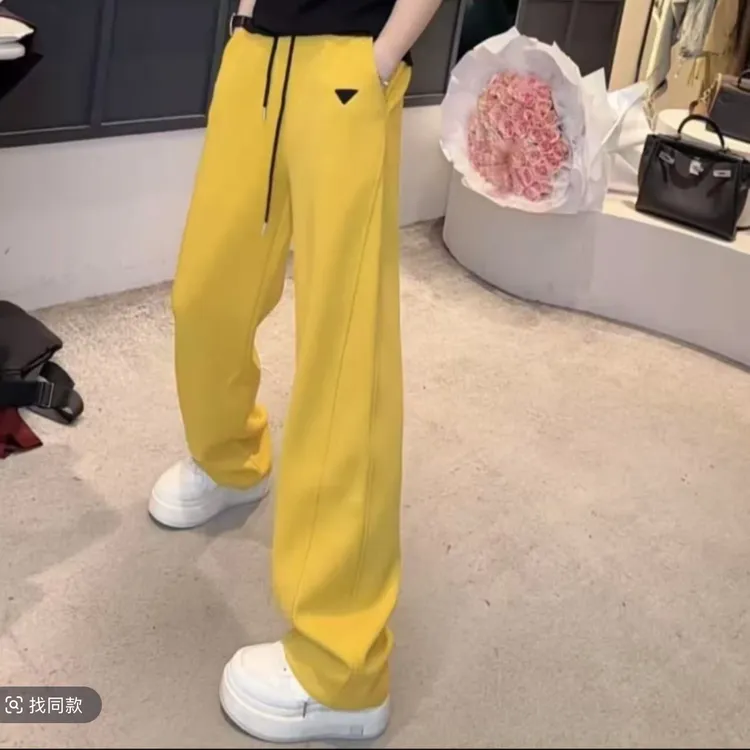 【洪洪】8356春款新品潮流纯色百搭弯道直筒休闲裤