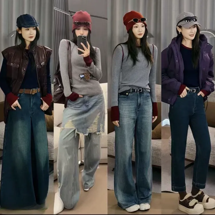 2025秋冬新款撞色圆领长袖内搭女韩系设计感小众软糯时尚正肩上衣