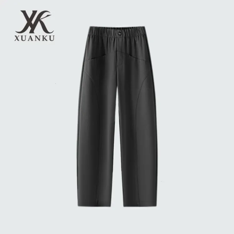 【XUAKU】25年秋季生态棉不皱不鼓包透气舒适休闲时尚弯刀裤气球裤