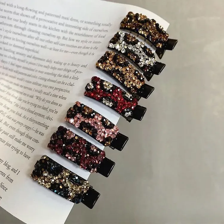 2025新款韩系彩色水钻刘海侧边夹气质高级百搭碎发夹固定