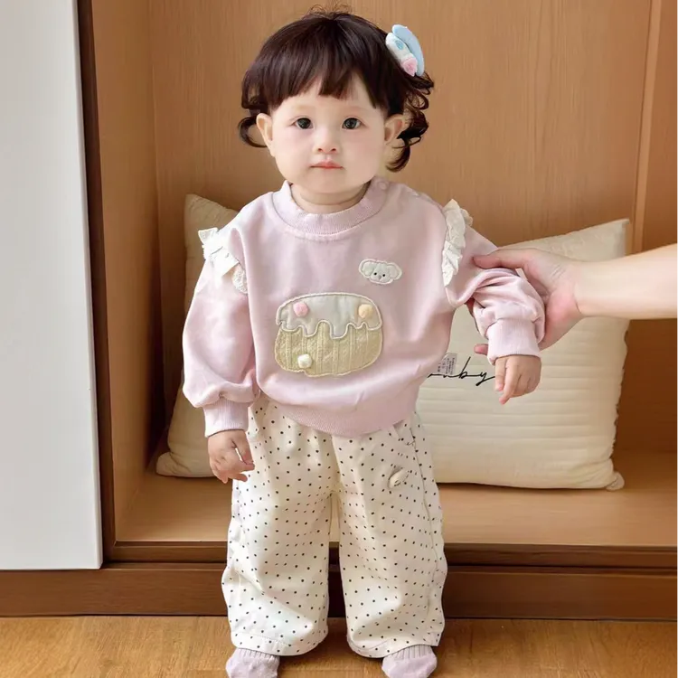 女童秋装卫衣套装2025新款洋气女小童两件套小月龄女宝宝童装