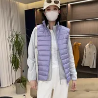 户外飞禽秋冬情侣中间层内胆轻量保暖90白鸭绒马甲半拉链立领背心