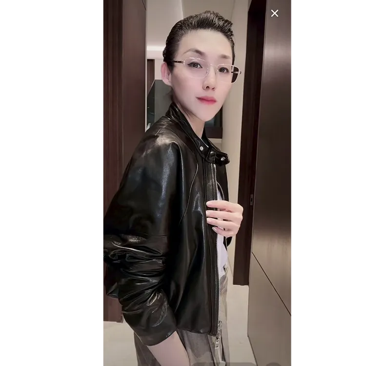 亮面皮质自带酷飒街头感 皮衣 WT1129