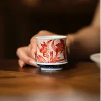 【YR】拓片（鸢尾花）束腰杯 90cc