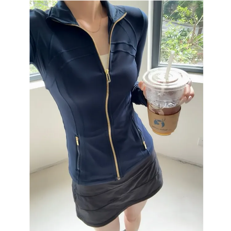 【带头绳发】运动外套女春秋透气修身立领显瘦瑜伽健身服