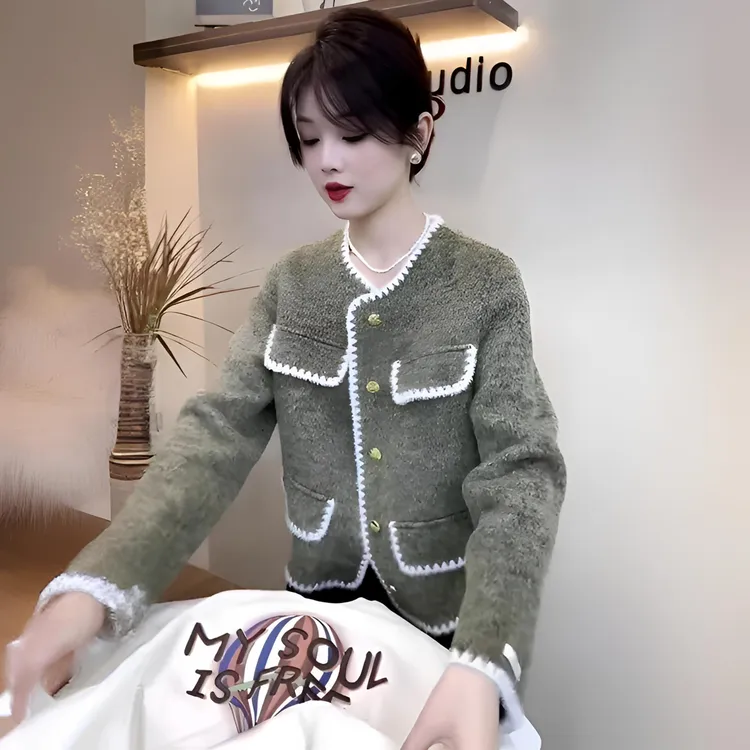 秋冬新款气质名媛感小香风超好看小香风冬季外套女款爆款2025新款