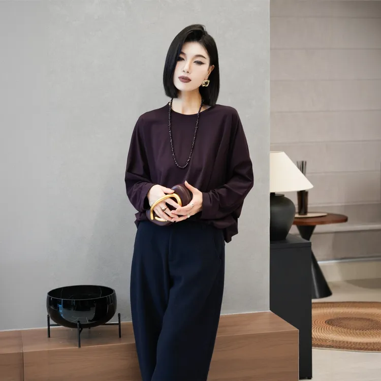 POPULARYW【午夜海棠】Z·R上品屋 简约休闲宽松舒适衬衫上衣