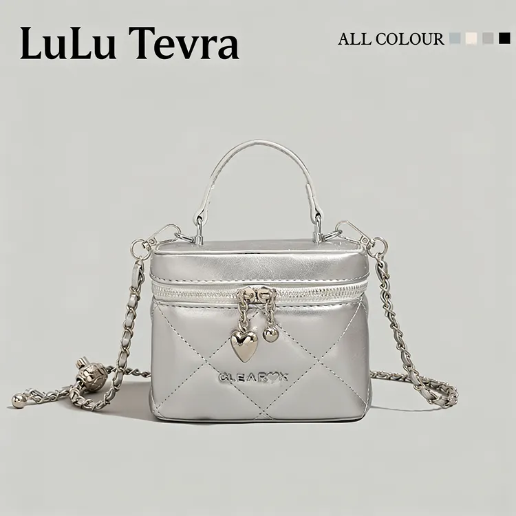 lulu Tevra迷你小包包女2025春夏新款韩版时尚链条洋气手拎水桶包