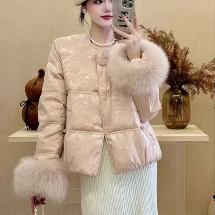 新中式国风棉服女款2025冬季新款高级感石墨烯云绒外套86