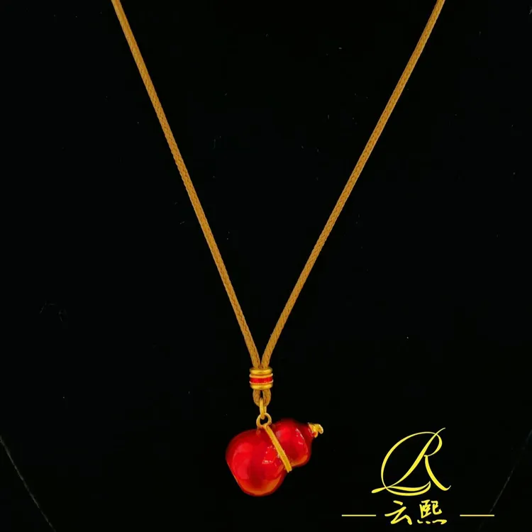 铜合金吊坠 国风七彩葫芦