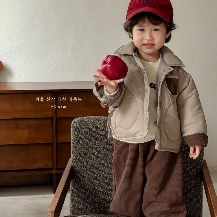 男童冬季套装加绒儿童衣服潮酷痞帅棉袄宝宝加厚保暖棉衣三件套洋