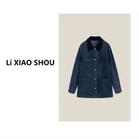 【李小瘦大码女装】新款百搭舒适宽松休闲牛仔外套长袖080D