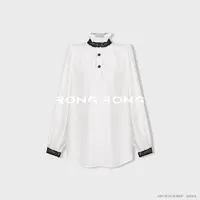 溶溶【公爵千金】RONGRONG 法式复古缩褶木耳边领泡泡袖衬衫RR24395